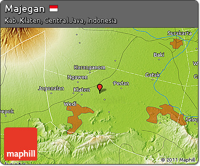 Physical 3D Map of Majegan