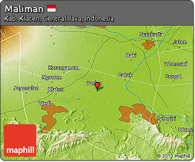 Physical 3D Map of Maliman