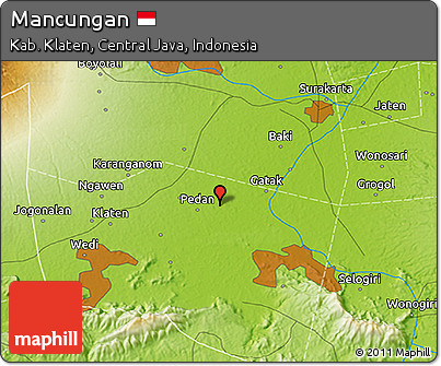 Physical 3D Map of Mancungan