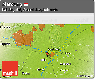 Physical 3D Map of Mantung