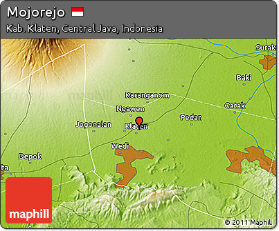 Physical 3D Map of Mojorejo