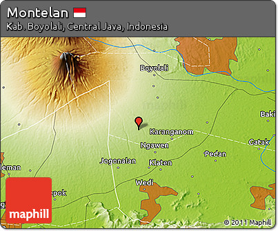 Physical 3D Map of Montelan