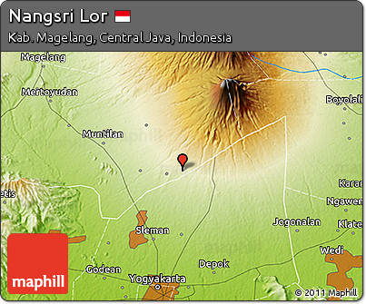 Physical 3D Map of Nangsri Lor