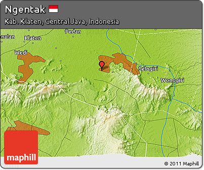 Physical 3D Map of Ngentak