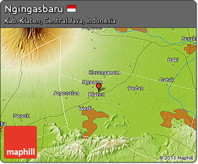 Physical 3D Map of Ngingasbaru