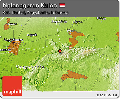 Physical 3D Map of Nglanggeran Kulon