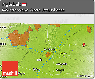 Physical 3D Map of Nglebak