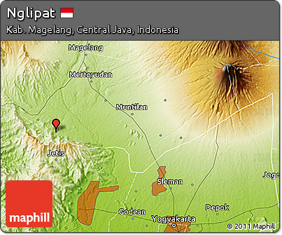 Physical 3D Map of Nglipat