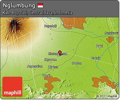 Physical 3D Map of Nglumbung