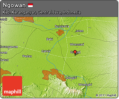 Physical 3D Map of Ngowan