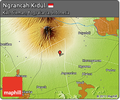 Physical 3D Map of Ngrancah Kidul