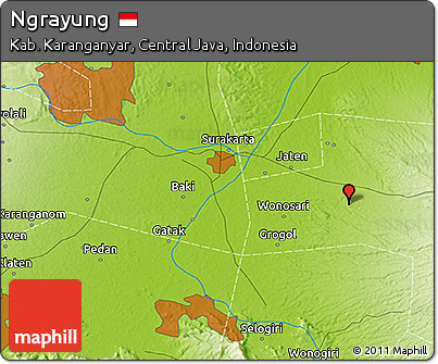 Physical 3D Map of Ngrayung