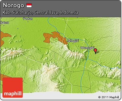 Physical 3D Map of Norogo