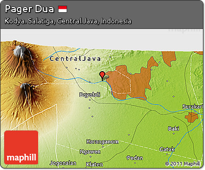 Physical 3D Map of Pager Dua