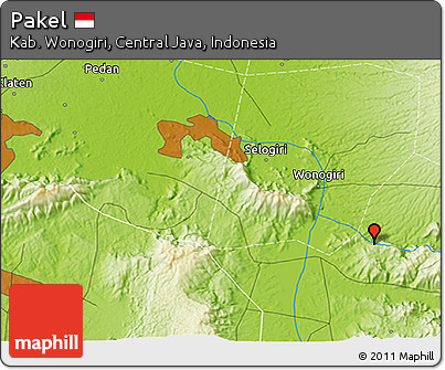 Physical 3D Map of Pakel