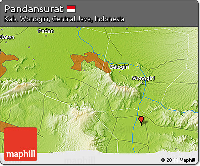 Physical 3D Map of Pandansurat