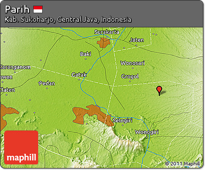 Physical 3D Map of Parih