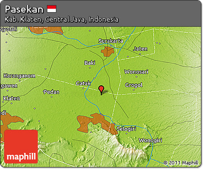 Physical 3D Map of Pasekan