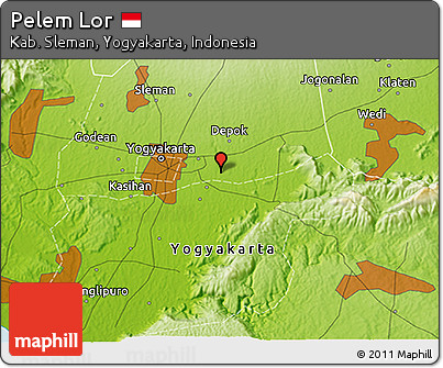 Physical 3D Map of Pelem Lor