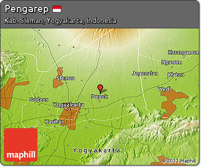 Physical 3D Map of Pengarep