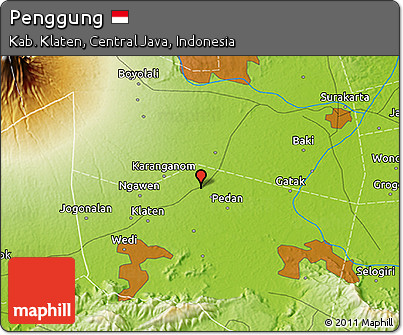 Physical 3D Map of Penggung