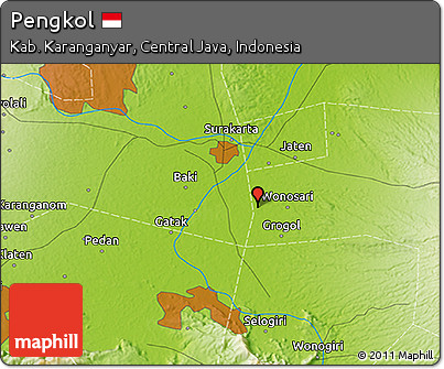 Physical 3D Map of Pengkol