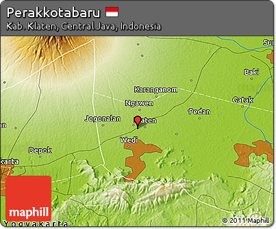 Physical 3D Map of Perakkotabaru