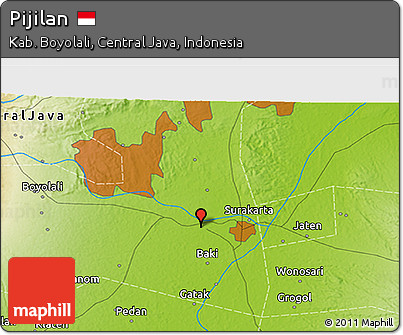 Physical 3D Map of Pijilan