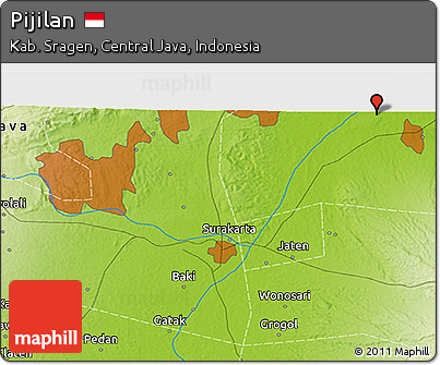 Physical 3D Map of Pijilan