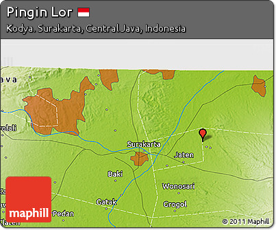 Physical 3D Map of Pingin Lor
