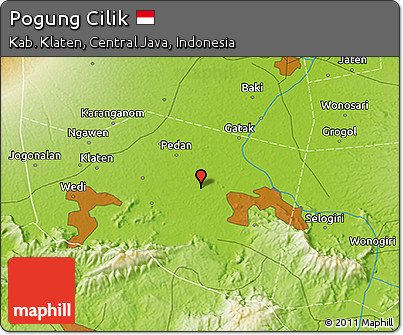 Physical 3D Map of Pogung Cilik