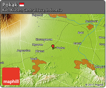 Physical 3D Map of Pokak