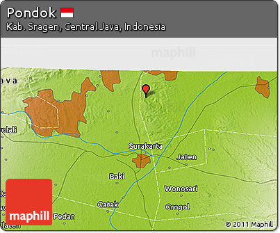 Physical 3D Map of Pondok