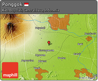 Physical 3D Map of Ponggok
