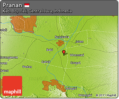 Physical 3D Map of Pranan