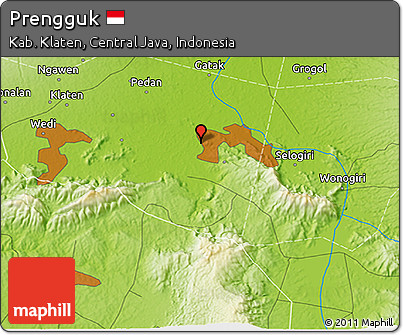 Physical 3D Map of Prengguk