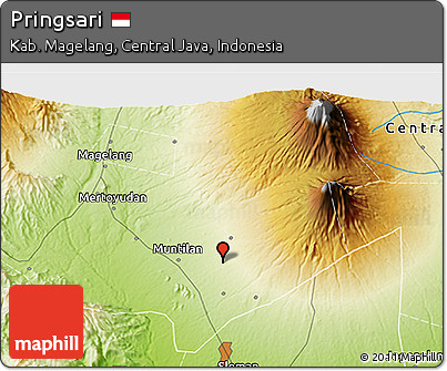 Physical 3D Map of Pringsari