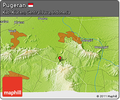 Physical 3D Map of Pugeran