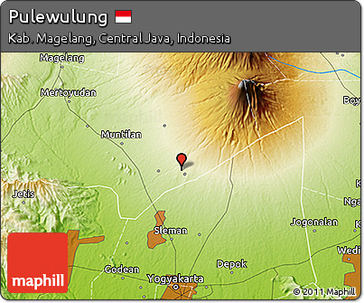 Physical 3D Map of Pulewulung