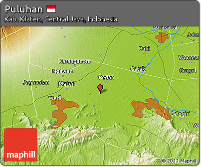 Physical 3D Map of Puluhan