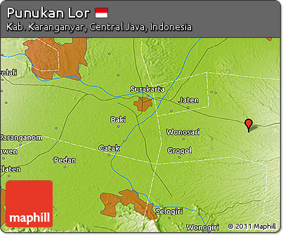 Physical 3D Map of Punukan Lor