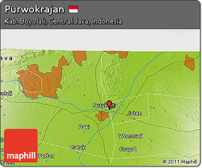 Physical 3D Map of Purwokrajan