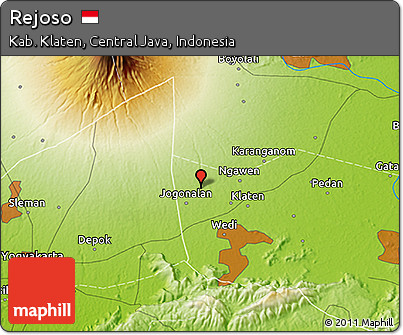 Physical 3D Map of Rejoso