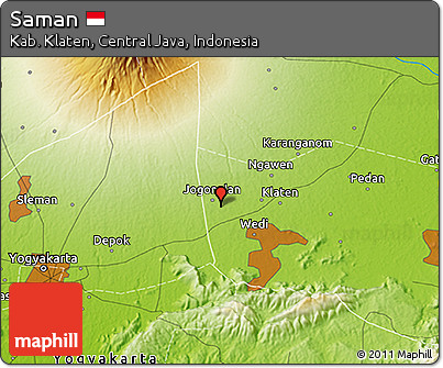 Physical 3D Map of Saman