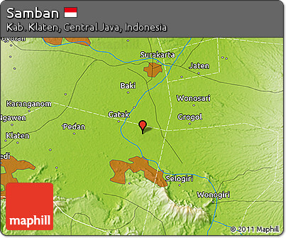 Physical 3D Map of Samban
