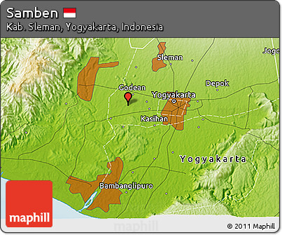 Physical 3D Map of Samben