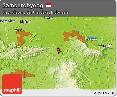 Physical 3D Map of Samberobyong