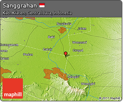 Physical 3D Map of Sanggrahan