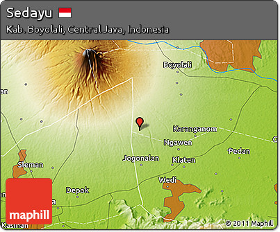 Physical 3D Map of Sedayu