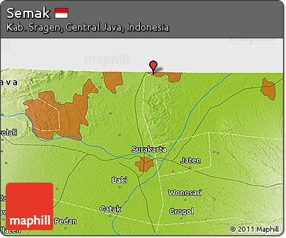 Physical 3D Map of Semak